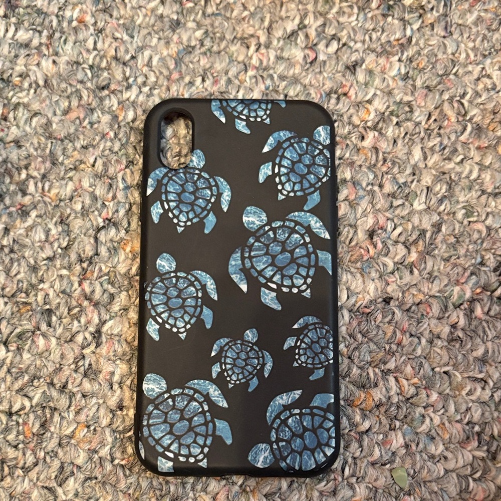 Black and Blue Turtle Pattern Phone Case